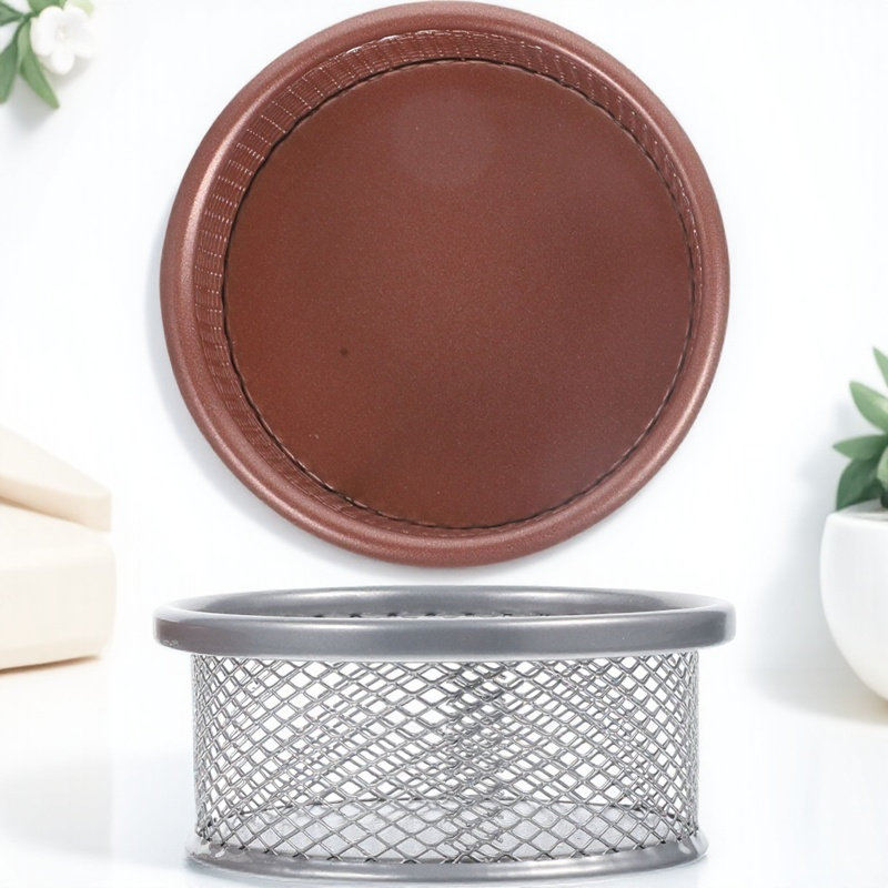 Paper Basket Mesh - 2Pcs Metal Paperclip Holders Mesh Storage