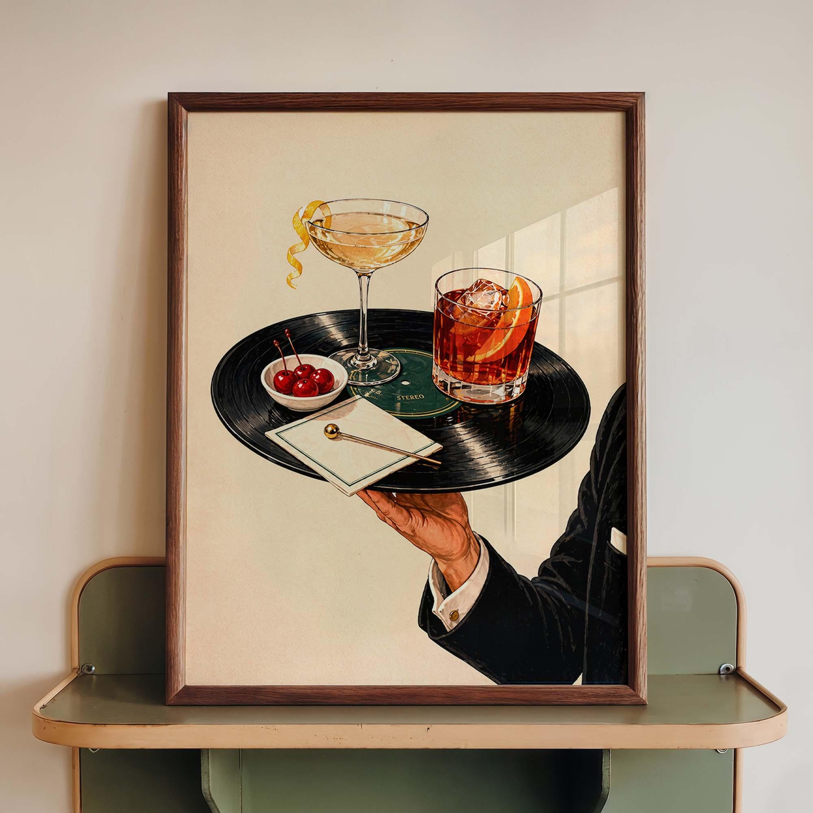 Vintage Vinyl Record Cocktail  - Office Furniture For Home avaliação e preço