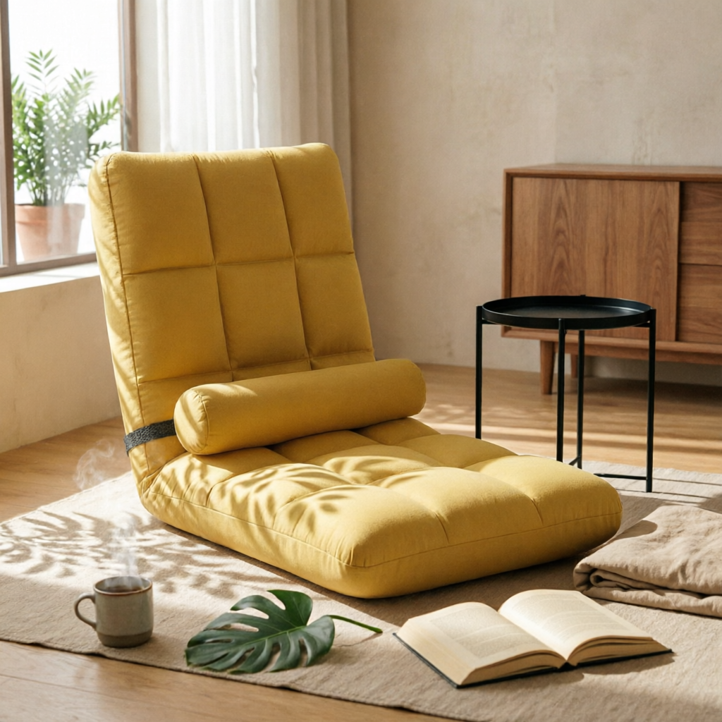 Padded Floor Lounge Chair Quil - Office Furniture For Home avaliação e preço