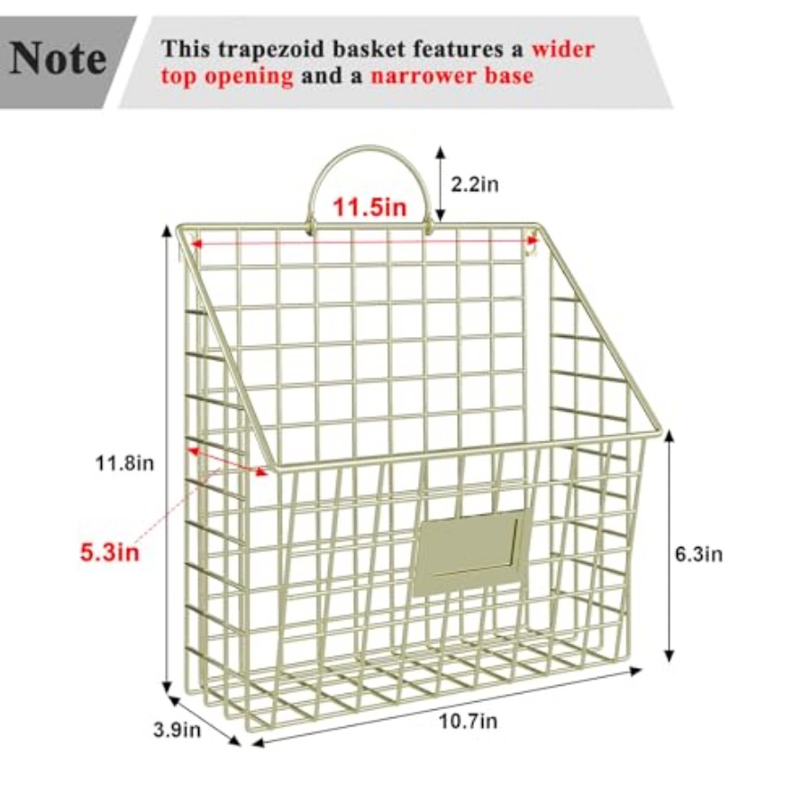 Wall File Organizer Mesh Hangi - Paper Basket Mesh avaliação e preço