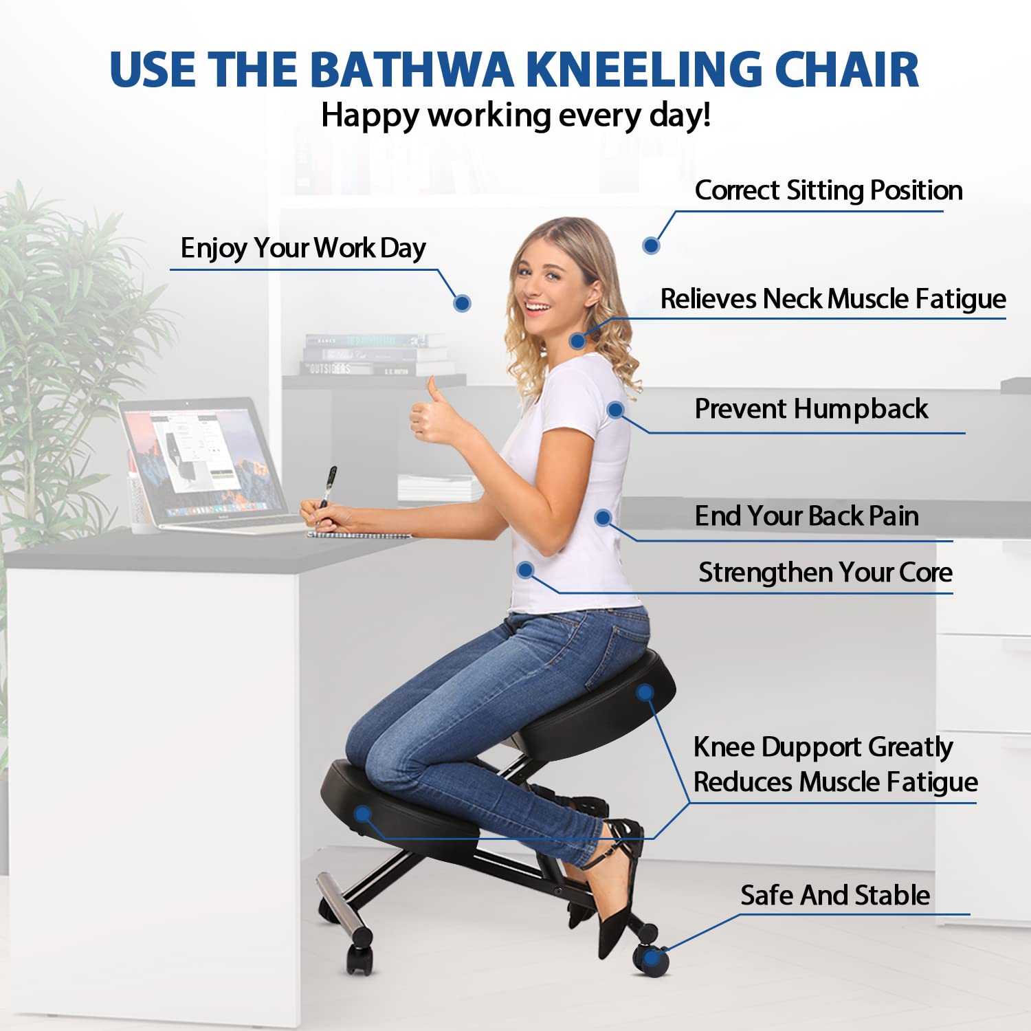 Kneeling Chair Ergonomic for O - Office Furniture For Home avaliação e preço