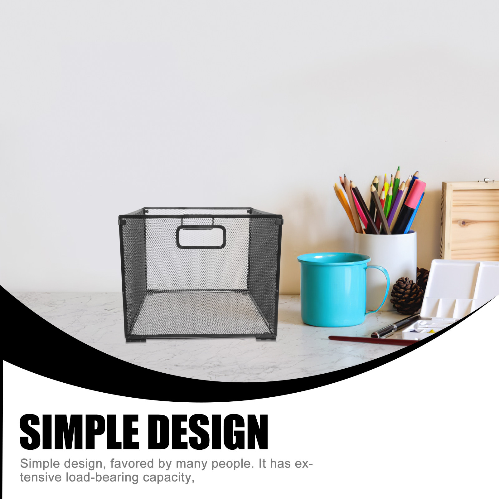 File Box Storage Basket Iron M - Paper Basket Mesh avaliação e preço