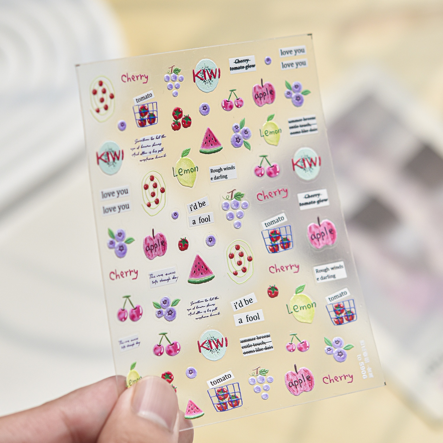 Fresh Fruit Nail Decals 5D Plu - Paper Basket Mesh avaliação e preço