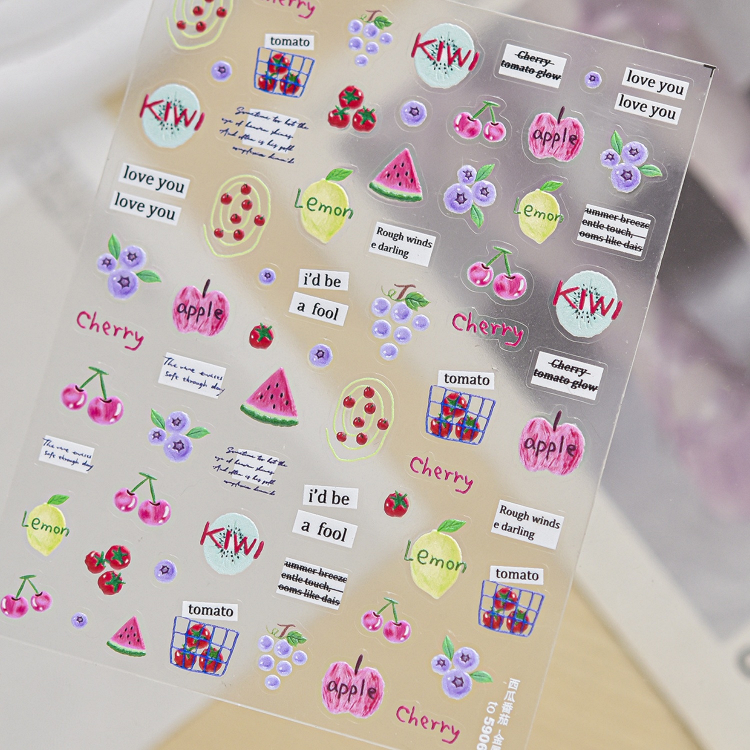 Fresh Fruit Nail Decals 5D Plu - Paper Basket Mesh avaliação e preço