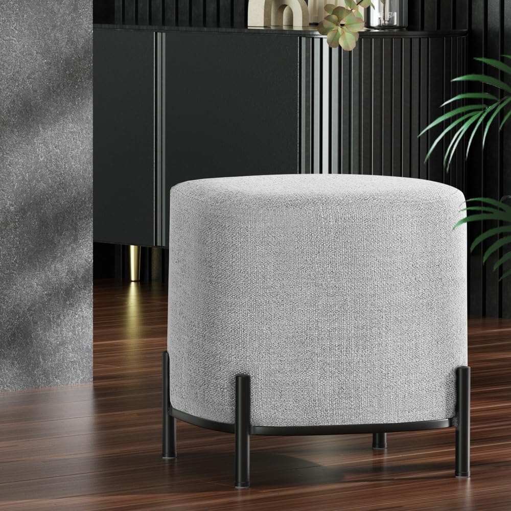 **/Ottoman, Round Footstool Lo - Office Furniture For Home avaliação e preço