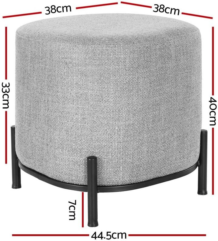**/Ottoman, Round Footstool Lo - Office Furniture For Home avaliação e preço