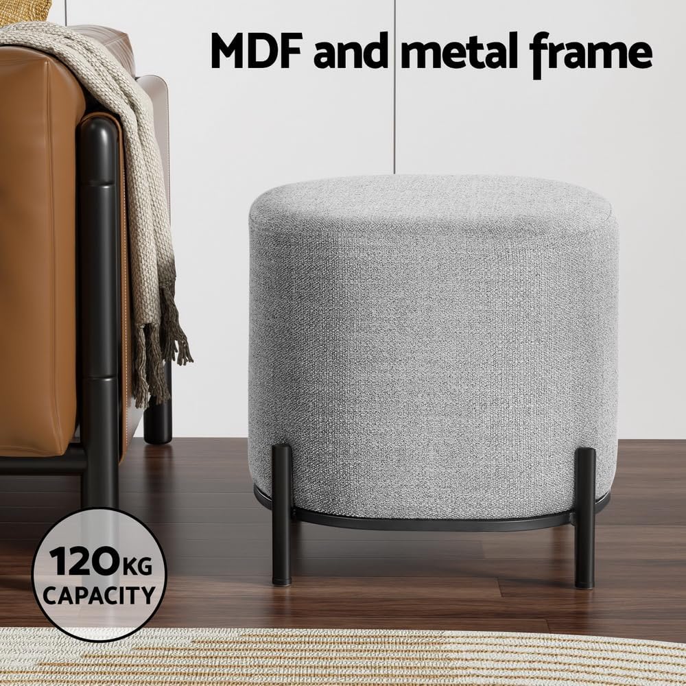**/Ottoman, Round Footstool Lo - Office Furniture For Home avaliação e preço