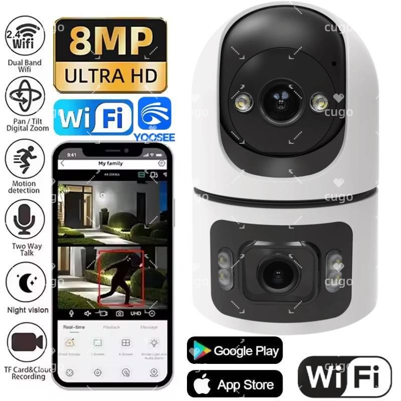 8MP WiFi IP Camera Baby Monito - Adjustable Monitor Mount avaliação e preço