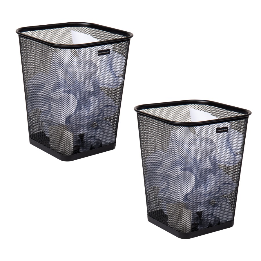 Mesh Trash Can Set of 2, Squar - Paper Basket Mesh avaliação e preço