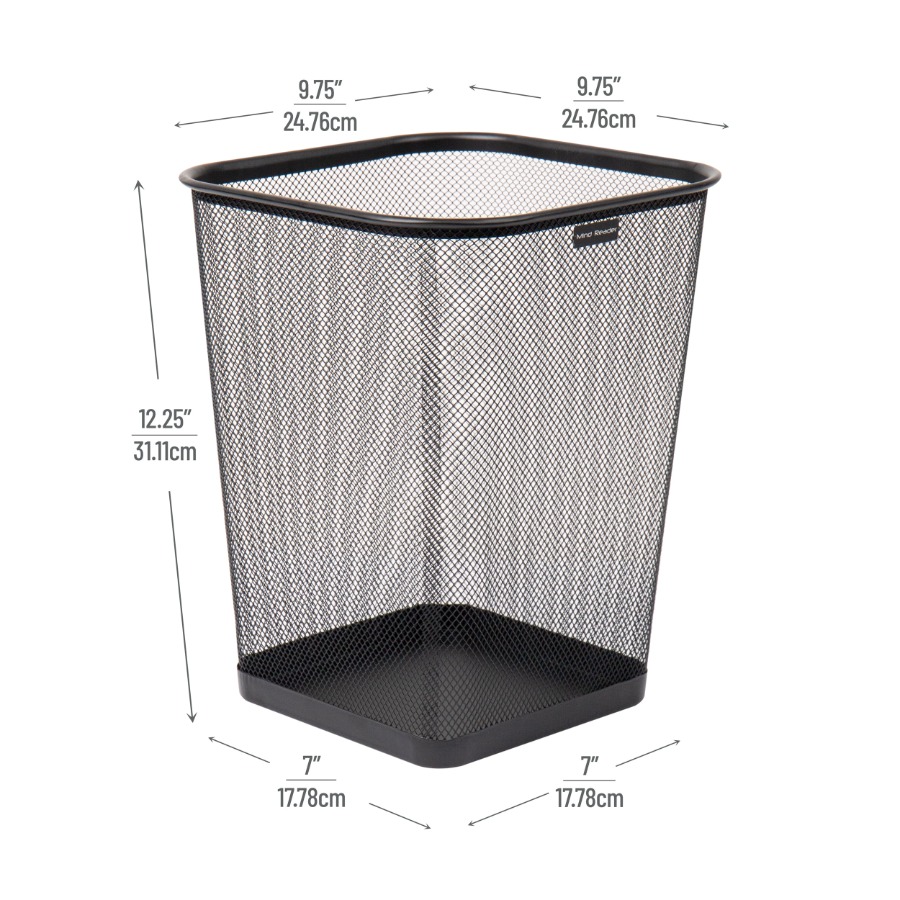 Mesh Trash Can Set of 2, Squar - Paper Basket Mesh avaliação e preço