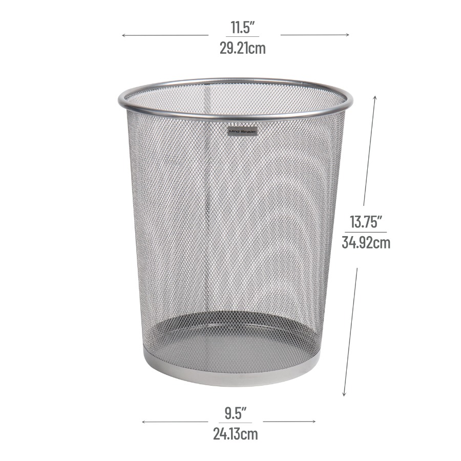 Mesh Trash Can 16.65L 4.4 gal  - Paper Basket Mesh avaliação e preço
